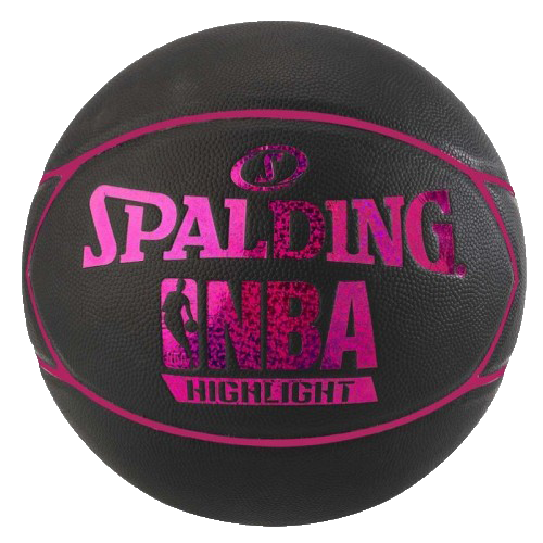 Basketbalový míč NBA HIGHLIGHT 4HER black/pink Spalding (vel.6)