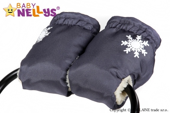 Rukávník ke kočárku Baby Nellys ® VLNA VLOČKA - grafit