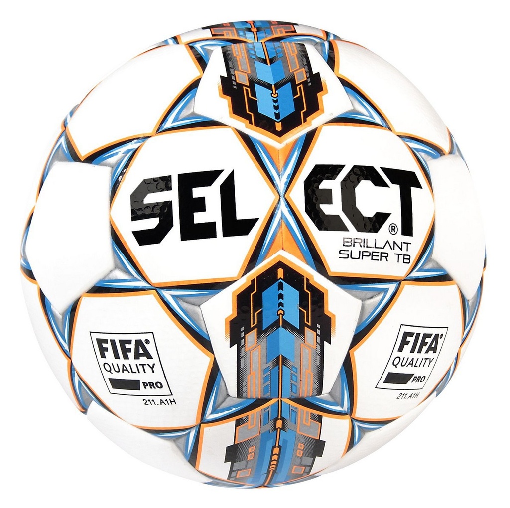 Fotbalový míč SELECT Brillant Super TB - bílá/modrá vel.5