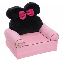 Dětské plyšové křesílko rozkládací 3v1 - Minnie KIDSEE Toys