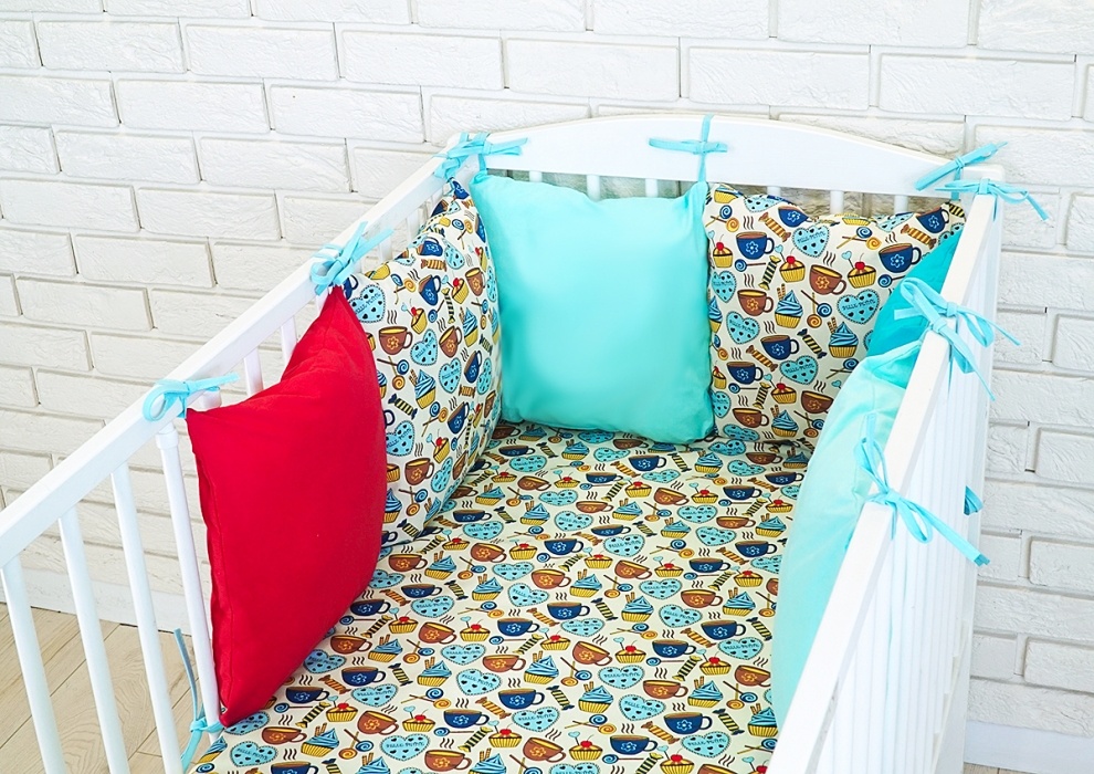 Mantinel BE LOVE RETRO polštářkový s povlečením vzor č.9 BABY NELLYS