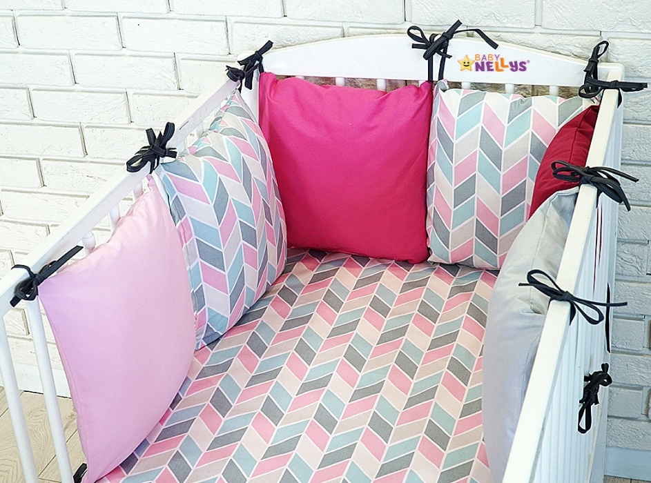 Mantinel BE LOVE RETRO polštářkový s povlečením vzor č.1 BABY NELLYS