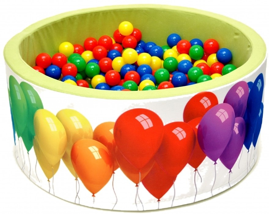 Bazen Pro Deti 90x40cm Kruhovy Tvar 200 Balonku Zeleny S Balonky
