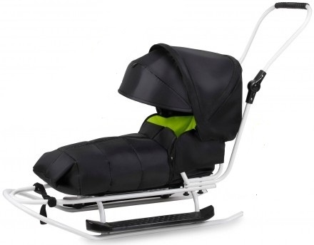 86223-138192-sanky-s-boudou-operkou-fusakem-polohovatelnym-madlem-zdarma-rukavnik-cerny-zeleny-1