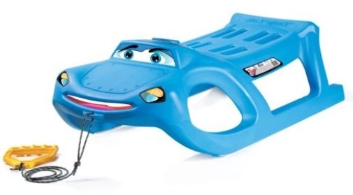 TULIMI Sáňky plastové CAR SMILE modré