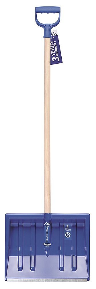 Hrablo na sníh ALPIN 1 A modrá, 33x41cm, dřevěná násada