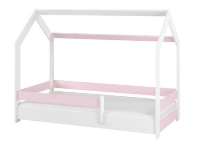 Dětská postel BabyBoo Domeček, 160 x 80 cm - ruzova