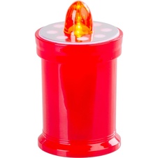 Svíčka LED červená, 11 cm MagicHome TG-18, LED, na hrob