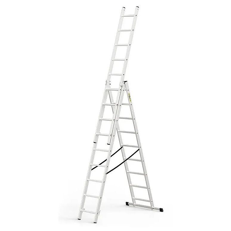 Žebřík hliníkový 3x9 BASIC, 3-dílný Drabest