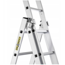 Žebřík hliníkový 3-dílný Drabest 2