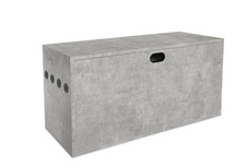 Terárium 100x40x52 cm z lamino desky barva beton pohled ze zadu