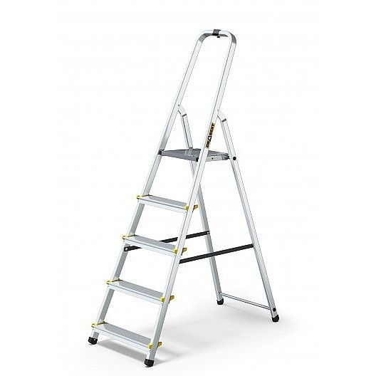Schůdky hliníkové 150kg, 5 stupňů, s háčkem