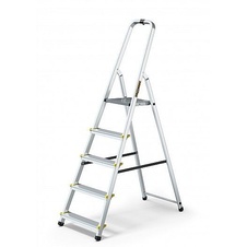 Schůdky hliníkové 150kg, 5 stupňů, s háčkem