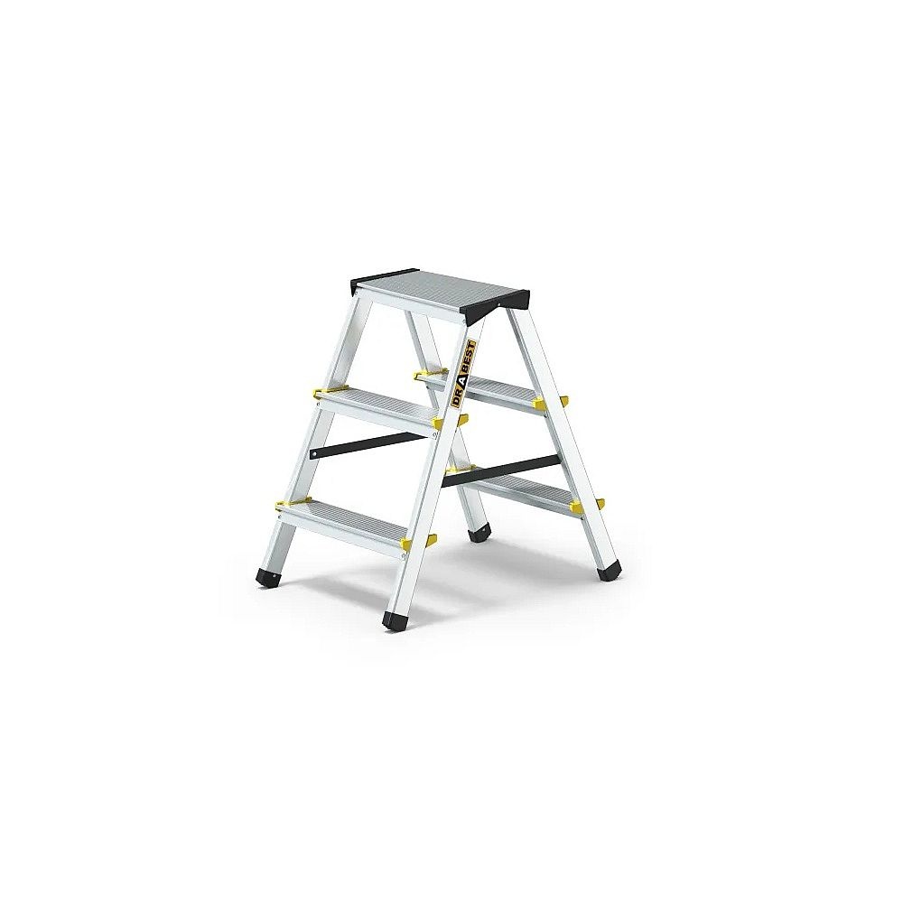 Drabest Schůdky hliníkové 150kg, 2x3 stupně
