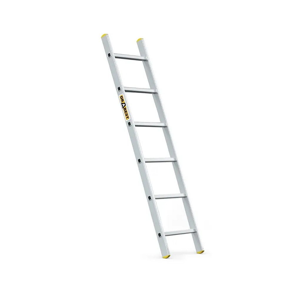 Drabest Jednodílný žebřík hliníkový 1x6 PRO, 1-dílný PROFI