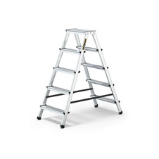 Hliníkové schůdky - štafle 2x5 stupně oboustranné DRABEST DD5 125 kg