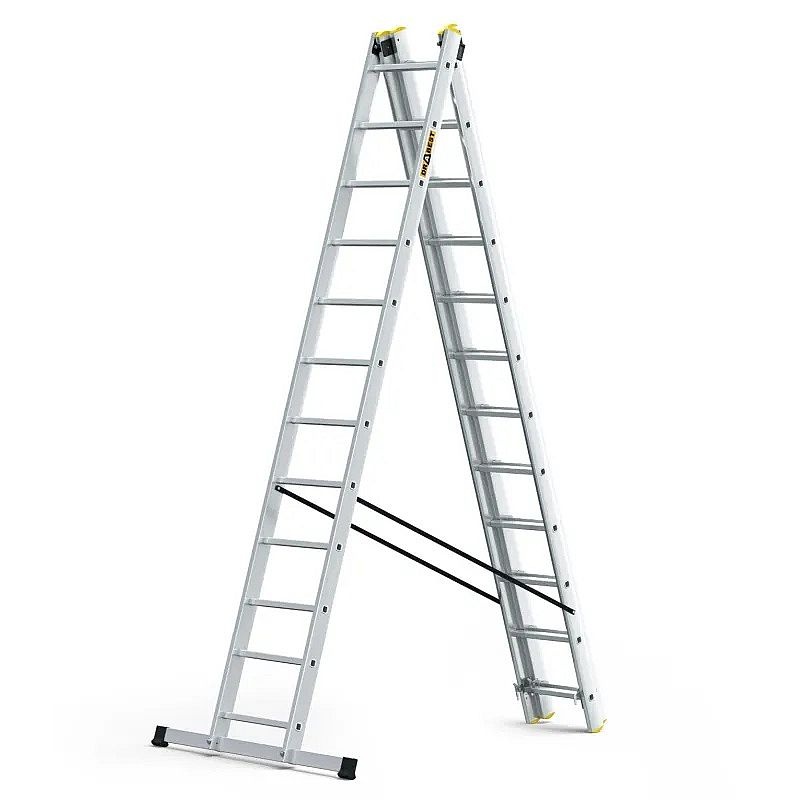 Žebřík hliníkový 3x12 PRO, 3-dílný PROFI