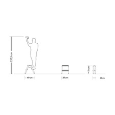 Drabest Schůdky hliníkové 125kg, 2x2 stupně rozměry