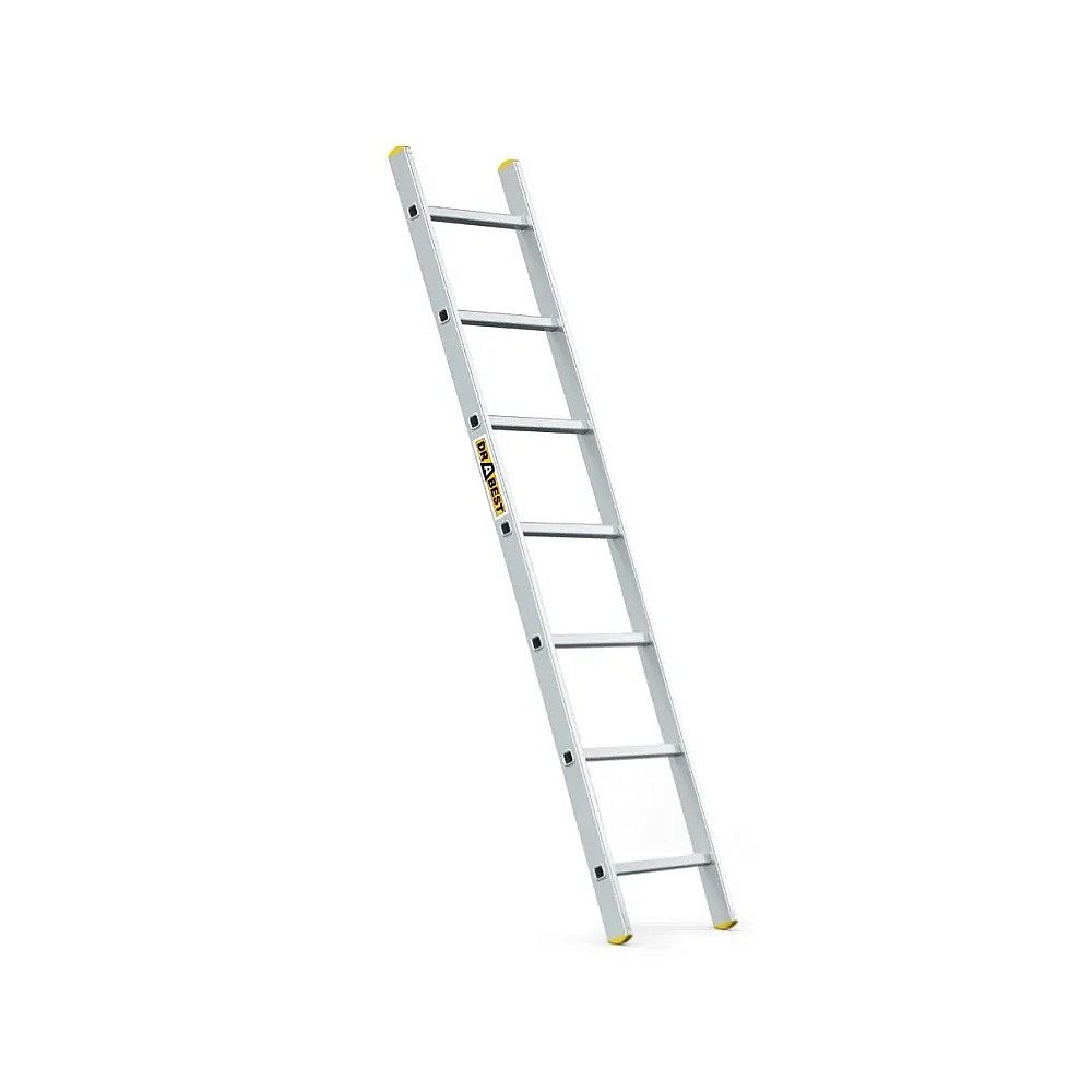 Drabest Jednodílný žebřík hliníkový  1x7 PRO, 1-dílný PROFI detail