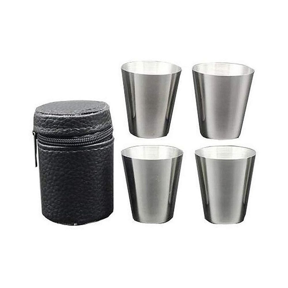 Štamprle MagicHome nerez, koženkové pouzdro, sada 4x30ml