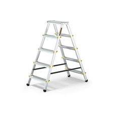 Hliníkové schůdky - štafle 2x5 stupně oboustranné DRABEST DD5 150 kg