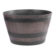 Kvetináč Woodeff Barel hnědý, 52x32cm