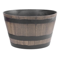 Kvetináč Woodeff Barel šedý, 52x32cm