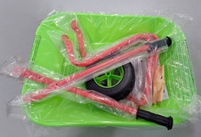 Kolečko dětské zelené, plastová korba, 7l detail