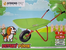 Kolečko dětské zelené, plastová korba, 7l obal