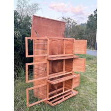 Králíkárna dřevěná, 98x51,5x145 cm detail3