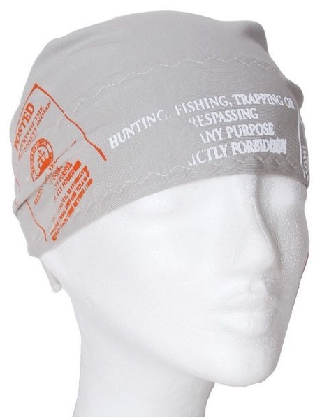 Šátek Pirát trojúhelníkový dvouvrstvý bílá káva INFIT 