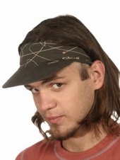 Vázací čelenka s kšiltem khaki INFIT