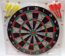 Šipky s terčem - velké 38 cm 