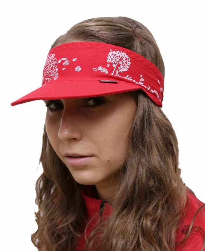 vázací čelenka červená stromy